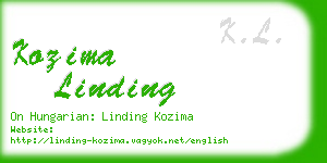 kozima linding business card